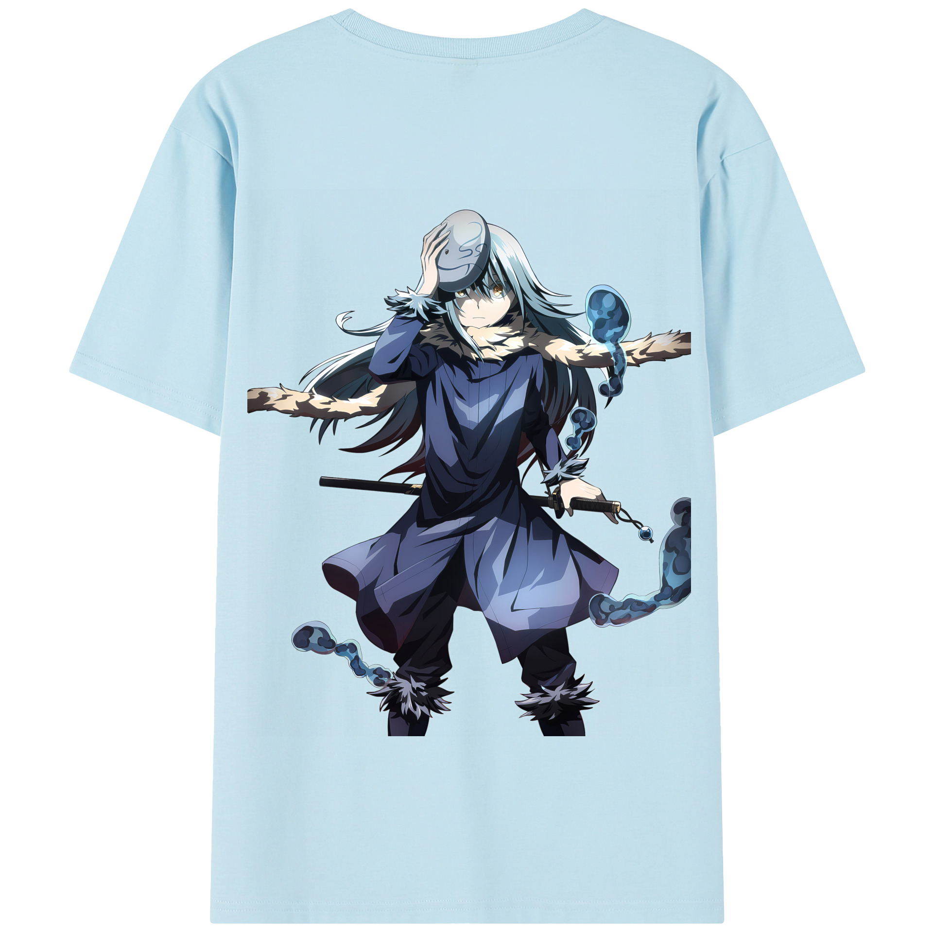 （画像用） 転スラ Regarding Reincarnated to Slime 綿100％半袖Tシャツ（背面プリント）
